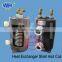 Titanium heat exchanger aquarium shell and coils heat exchanger