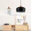 Nordic Vintage Black White Metal Shade Pendant Light Decorative Restaurant Lamp