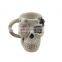 custom halloween 3d skull shaped ceramic coffee mug