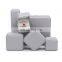 New Arrival Octagonal Shape Light Gray Pu Leather Ring Box