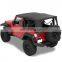 Soft Top with Tinted Windows without Doors for 10-15 Jeep Wrangler JK 2 Door