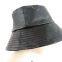 women's eco leather medium brim bucket hats