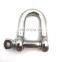 JRSGS European Type Polished Stainless Steel 304/316 D Shackles