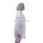 Economic Nonwoven White Lab Coat with Machine Stitched Hook&Loop