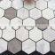 High Quality Natural Stone Carrara White Hexagon Marble Mosaic Tile for wall