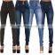 custom style women skin fit stretchy jeans &  high waist pants trouser