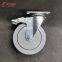 Medium castors 5 inch grey TPR silent caster Swivel caster wheel with brake