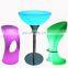 wireless illuminated party bar table modern glowing coffee shop led chair
