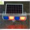 Highway safety blue and red LED 4 sets solar blinker warning traffic light