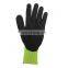 Polyester Industrial Labour Protective Nylon Green Nitrile Coated Hands Safety Working Gloves