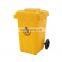 100 Liter Yellow Garbage Dustbin Mobile Rectangular Waste Container Products Plastic Trash Can