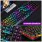 RGB Gaming Wired Keyboard Mouse Computer Set USB Character Glow Mechanical Feeling Gamer Keyboard Ergonomic Mouse
