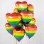 Hei?e Regenbogen-Herz-Ballon Gay Pride Love Is Love Folienballons Regenbogen LGBT Pride Month Ballons Pride Parade Gay Party Utensilien