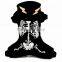 Wholesale Luminous shock dragon Spring Autumn Fleece skeleton Pattern Black Dog Clothing Pet Clothes