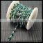 LFD-0017C ~ Wholesale Silver Plated Wire Wrapped Faceted Green Stone Chain Beaded Jewelry Making