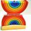 2015 Popular Toy 14 Bright Rainbow Stacking Pieces Combined Wooden Educational Toys                        
                                                Quality Choice