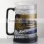 plastic double wall ice beer mug with gel,freezer mug,ice mug
