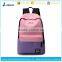 China Bags Factories Produce And Sale Purple Canvas Backpack With Purse Set