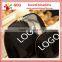 Zipper PU black waterproof cosmetic bag