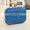 Glitter Covered Fabric Hard Case Alloy Chain Strap Fashion Handbag Clutch