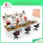 high quality L shape office workstation for 6 people