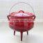 enamel finishing three-legs cast iron potjie pot