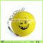 smile face plastic 3d keychain, promotion gifts smile face plastic 3d keychain