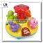 Safety plastic LED light animal world with musical funtion toy, create my own design musical toys for kids