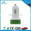 Metal Aluminum 2.1A Mini Bullet dual USB Car Charger For Mobile Phone