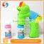 Plastic b/o cartoon animal frog bubbles gun toy with light and music