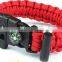 Top sale high-end custom survival paracord bracelet with fire starter
