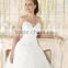 VIL-02 Sheer Sweetheart Lace Appliques Off the Shoulder Tiered Ruffles Ball Gown Wedding Dresses