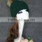 Wholesale Top Quality Janefur Latested Style Knit Hat Genuine Raccoon Fur Pom Poms Knitted cap hat