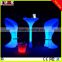 battery operated led nail bar/led bar furniture hight bar table and chairs for event