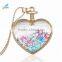 Wholesale heart shape birthday stone crystal pendant necklace