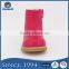 Hot selling side zipper design fancy fuchsia girl kids soft boots