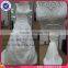 new arrival embroider see-through neck sleeveless satin wedding dress