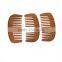 Natural wood color hair wood comb with custom logo