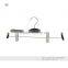 The solid plastic pant&skirt hanger,plastic bottom hanger,50*17mm flat metal clip