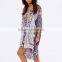 Plus size boho style new design woman loose casual print kaftan dress