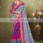 Brainy Purple Viscose Art Silk Saree/famous indian saree designers