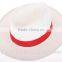 paper straw panama hat with bow/flower,skimmer straw hat for wholesale