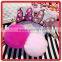 Diamonds bowknot Rabbit tail Hair Fur Ball Bling Rhinestone Glitter Plastic hard PC phone case for iphone 6 6s plus