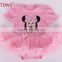 Factory Wholesale Christmas Presents Pink and Blue Tutu Christmas Pettiskirt Baby Kids Crown Pattern