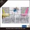 Hot Sale Metal Wire Dining Table Clear Glass in Korea