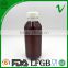 Food grade clear square 400ml juice plastic bottle with tamperproof cap