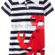 Boys And Girls Spring&Summer Stripe Printed Cotton Rompers Baby Short-Sleeve Cartoon Animal One-piece Romper