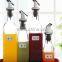 Clear Glass Oil Vinegar Set Olive Bottle With Coating Press Lid