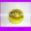 Party Decoration Hanging Yellow Sparkling Glass Polished Hollow Glass Ball