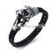Men's Leather Bracelets 316L Stainless Steel jewelry genuine leather bracelet